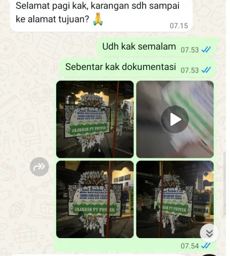 Pengiriman Papan Bunga Selamat Pekutan Bayan