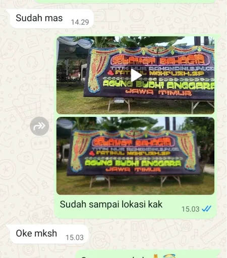 Pengiriman Papan Bunga Pekutan Bayan